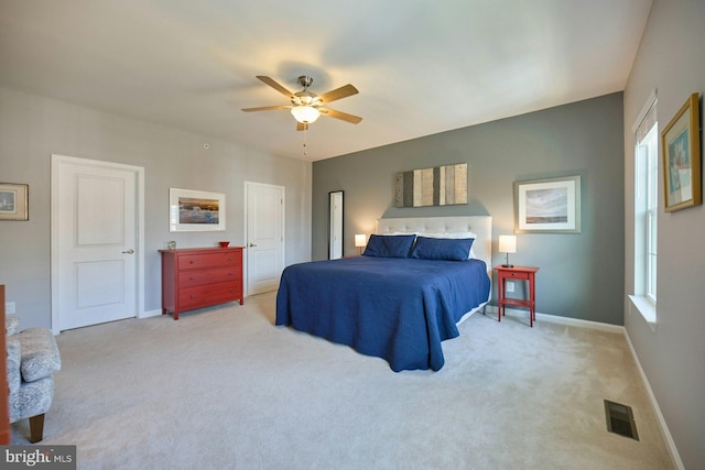 21623 Romans Dr, Ashburn, VA 20147 - bedroom with carpet floors, baseboards, and ceiling fan