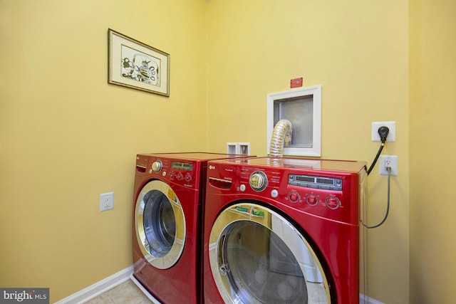 21623 Romans Dr, Ashburn, VA 20147 - laundry room with separate washer and dryer and baseboards