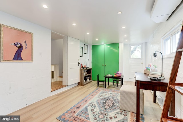 3703 Thornapple St, Chevy Chase, MD 20815 - office featuring wood finished floors and recessed lighting