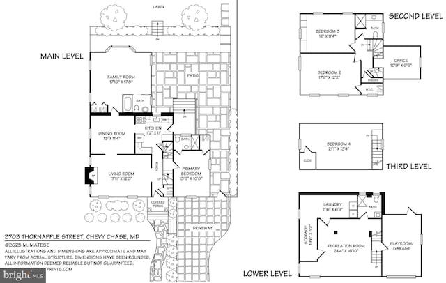 3703 Thornapple St, Chevy Chase, MD 20815 - property floor plan