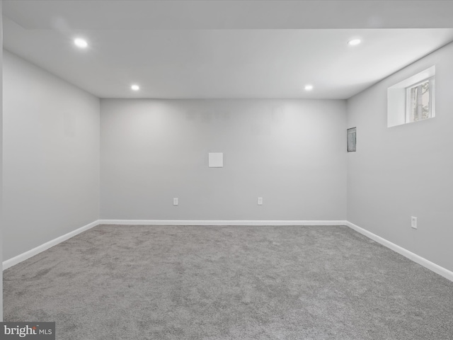 610 Galveston Pl SE, Washington, DC 20032 - below grade area with recessed lighting, carpet, and baseboards