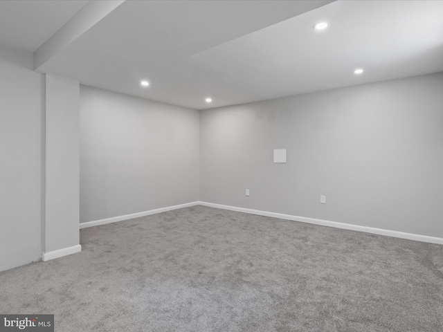610 Galveston Pl SE, Washington, DC 20032 - finished below grade area featuring recessed lighting, carpet, and baseboards