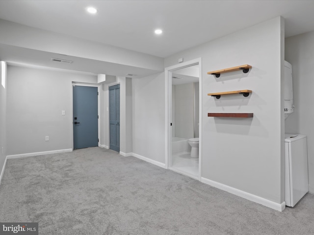 610 Galveston Pl SE, Washington, DC 20032 - unfurnished bedroom featuring carpet, baseboards, recessed lighting, and ensuite bathroom