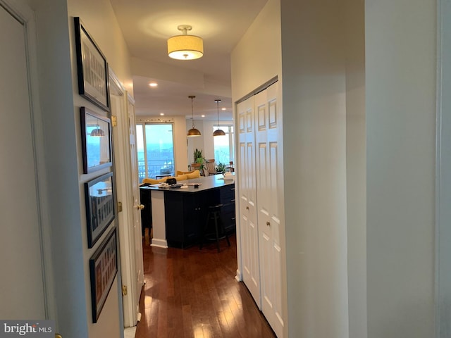 100 Harborview Unit 2307, Baltimore, MD 21230 - corridor featuring dark wood finished floors and recessed lighting
