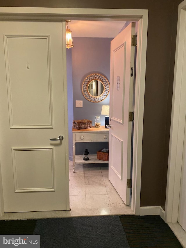 100 Harborview Unit 2307, Baltimore, MD 21230 - corridor with marble finish flooring and baseboards