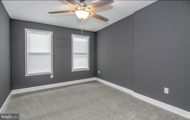 119 S Conkling St, Baltimore, MD 21224 - empty room featuring carpet, ceiling fan, and baseboards