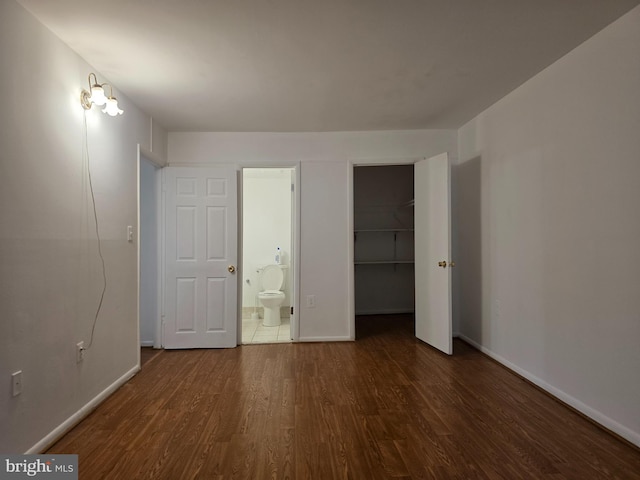 3376 Woodburn Rd, Annandale, VA 22003 - unfurnished bedroom with wood finished floors, a closet, and ensuite bathroom