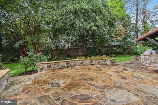 5420 Moorland Ln, Bethesda, MD 20814 - fenced backyard featuring a patio
