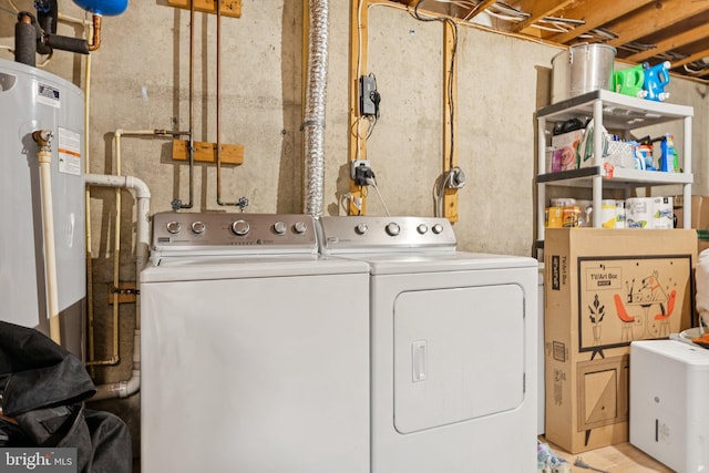 12711 Lampton Ln, Fort Washington, MD 20744 - washroom featuring washing machine and clothes dryer and electric water heater