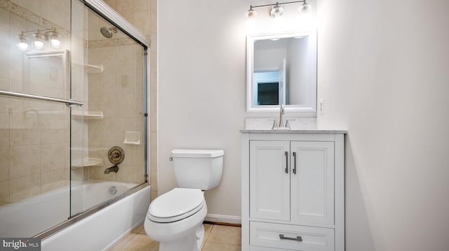 13413 Winterspoon Ln, Germantown, MD 20874 - full bath featuring vanity, bath / shower combo with glass door, and tile patterned floors