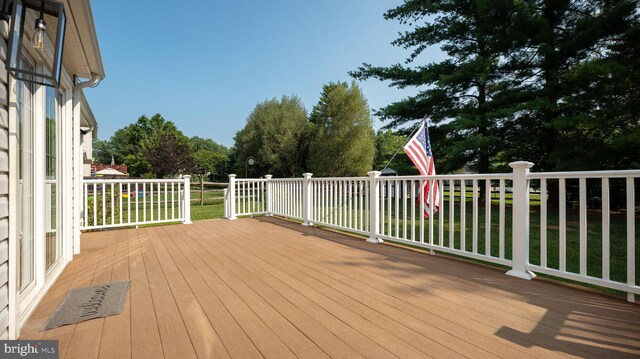 13413 Winterspoon Ln, Germantown, MD 20874 - wooden deck featuring a yard and view of scattered trees