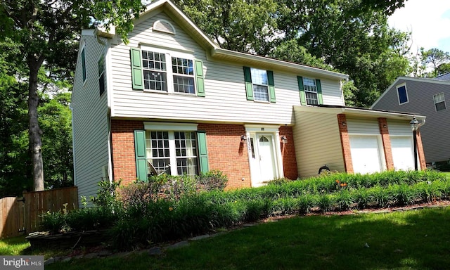 8307 Satinleaf Ct, Bowie, MD 20715 - view of front of home with brick siding and a garage