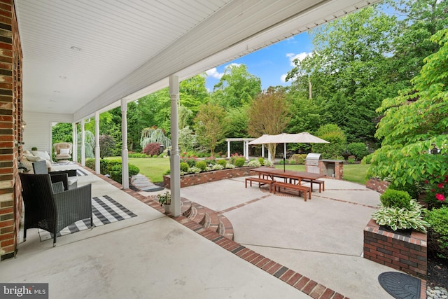 14 Waterfront Way, Hammonton, NJ 08037 - view of patio / terrace featuring grilling area and view of wooded area