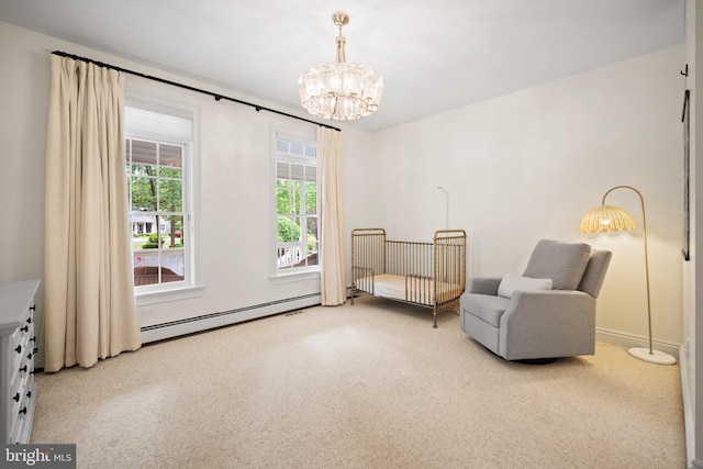14 Waterfront Way, Hammonton, NJ 08037 - sitting room with carpet and a chandelier