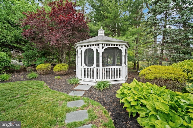 14 Waterfront Way, Hammonton, NJ 08037 - view of outbuilding featuring a gazebo and view of wooded area