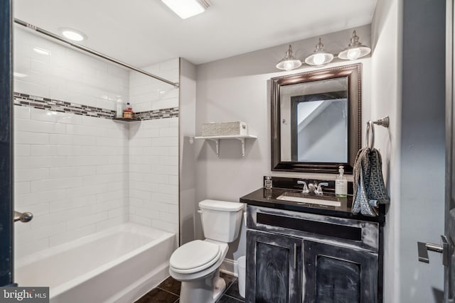 1444 N Myrtlewood St, Philadelphia, PA 19121 - full bath with toilet, vanity, washtub / shower combination, and baseboards