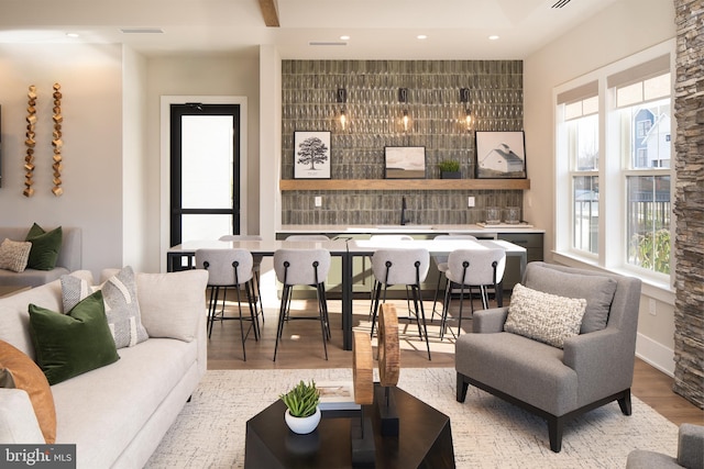 21 Kay Chiarello Way, Hamilton, NJ 08690 - living room featuring wood finished floors and recessed lighting
