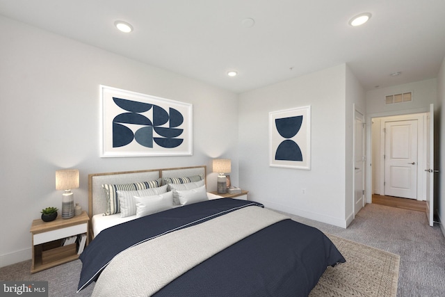210 Decoverly Dr Unit 407, Gaithersburg, MD 20878 - bedroom with carpet flooring, baseboards, and recessed lighting
