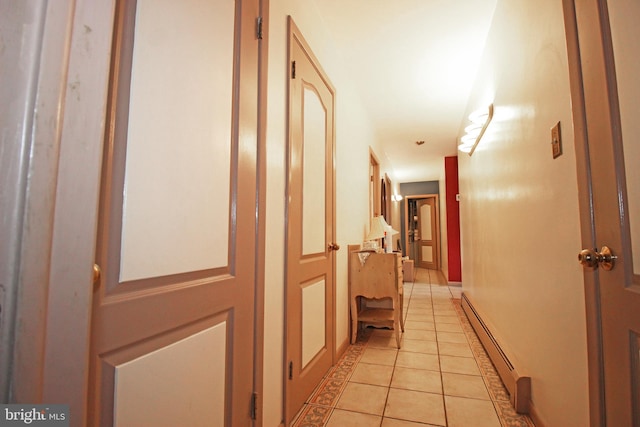 2732 Old Cedar Grove Rd, Broomall, PA 19008 - corridor with a baseboard radiator and light tile patterned flooring