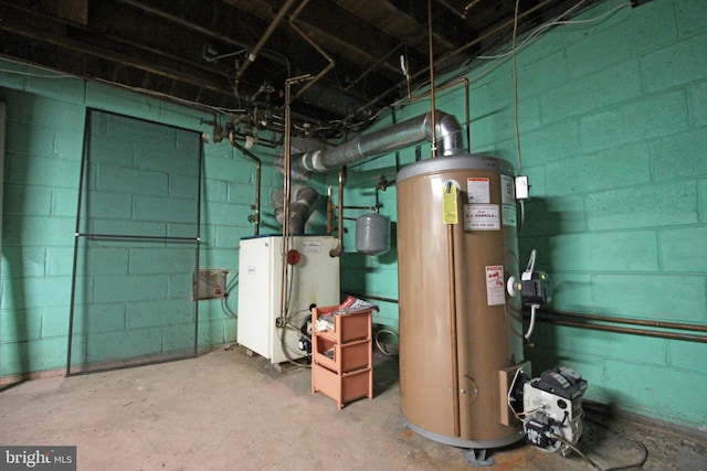 2732 Old Cedar Grove Rd, Broomall, PA 19008 - utility room featuring water heater and a heating unit