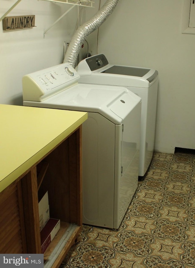 8406 Rainbow Bridge Ln, Springfield, VA 22153 - washroom with washing machine and dryer and electric panel