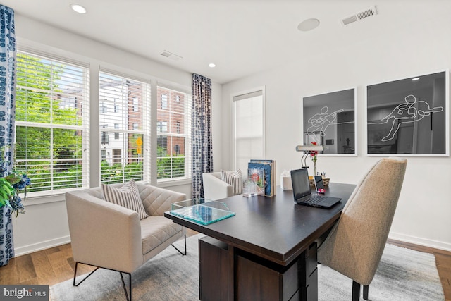 1741 Mckenna Point Dr Unit 2701, Mclean, VA 22102 - home office featuring wood finished floors and recessed lighting
