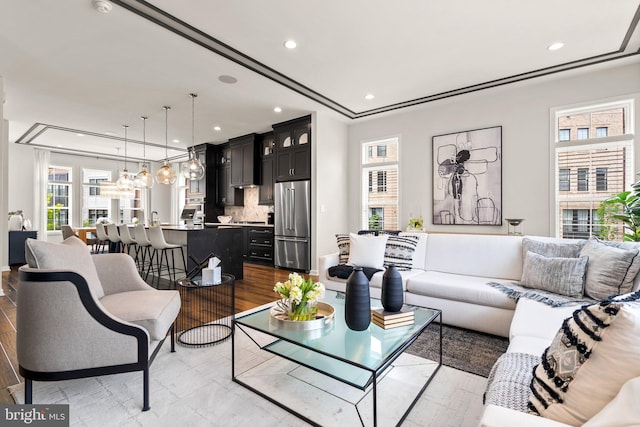 1741 Mckenna Point Dr Unit 2701, Mclean, VA 22102 - living area featuring recessed lighting and wood finished floors