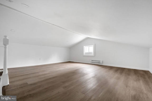 170 Drexel Ave, Lansdowne, PA 19050 - bonus room with lofted ceiling, wood finished floors, a baseboard radiator, and baseboards