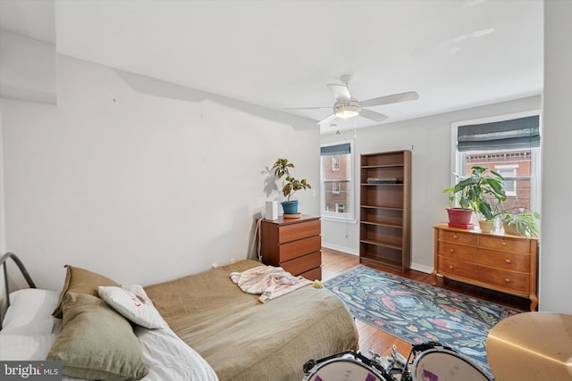 1620 E Berks St, Philadelphia, PA 19125 - bedroom featuring wood finished floors, baseboards, and ceiling fan