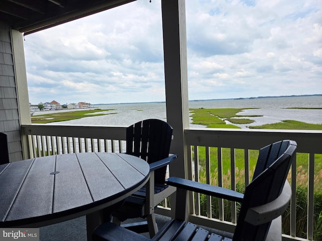 205 125th St Unit M253H8, Ocean City, MD 21842 - deck with a water view and outdoor dining space