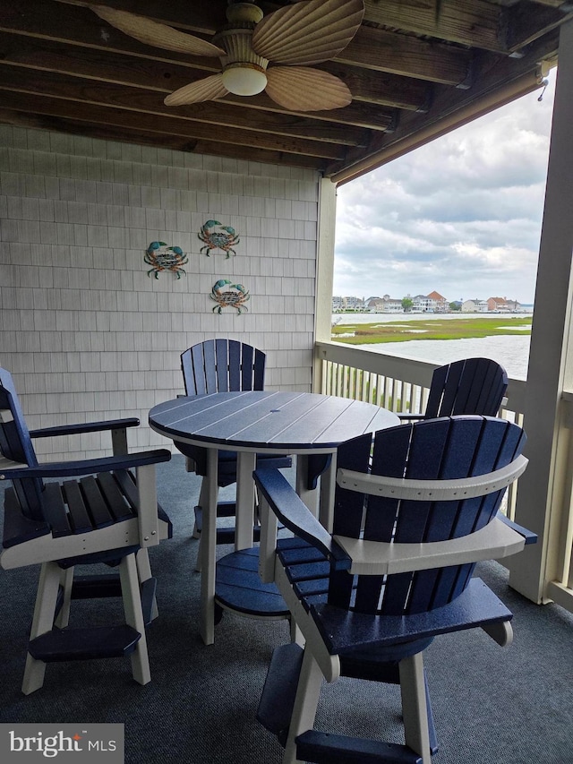 205 125th St Unit M253H8, Ocean City, MD 21842 - balcony with outdoor dining space and a ceiling fan