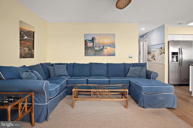 205 125th St Unit M253H8, Ocean City, MD 21842 - living room featuring wood finished floors and recessed lighting