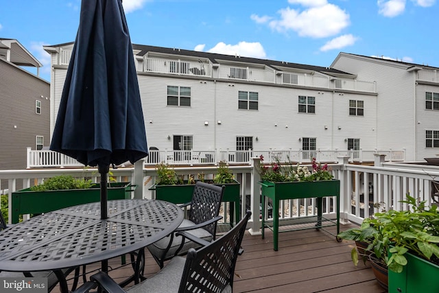 108 Annapolis St, Bensalem, PA 19020 - wooden terrace featuring outdoor dining space
