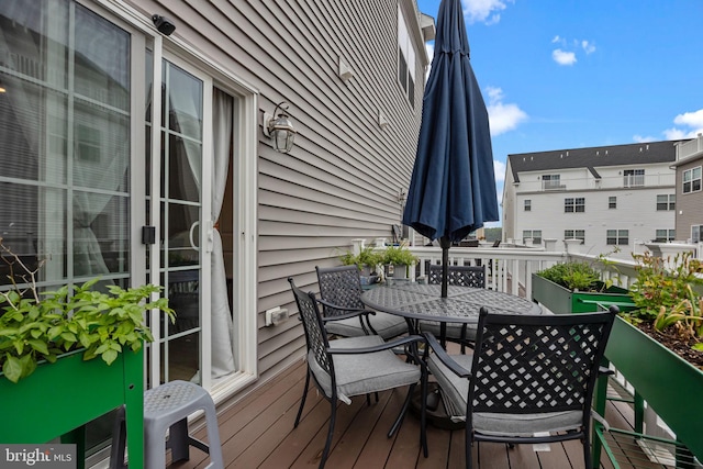 108 Annapolis St, Bensalem, PA 19020 - wooden deck with outdoor dining area