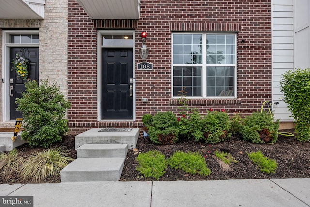 108 Annapolis St, Bensalem, PA 19020 - property entrance featuring brick siding
