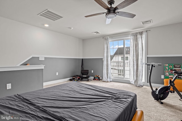 108 Annapolis St, Bensalem, PA 19020 - carpeted bedroom featuring baseboards and a ceiling fan