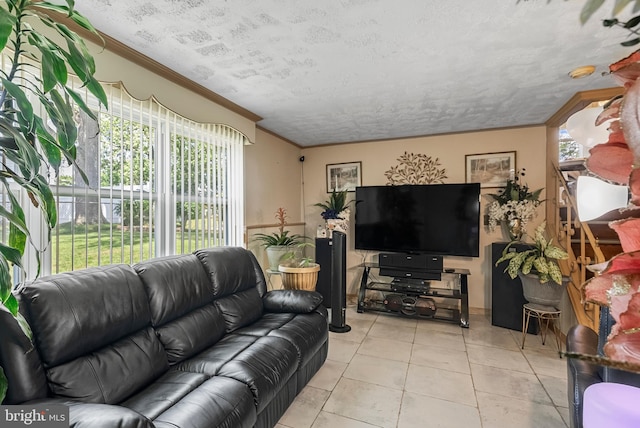 2603 Manall Ave, Pennsauken, NJ 08109 - living room with ornamental molding and light tile patterned floors