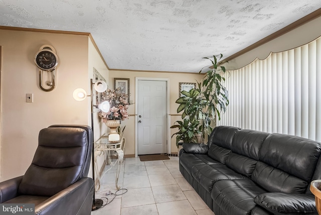 2603 Manall Ave, Pennsauken, NJ 08109 - living room with crown molding and light tile patterned floors
