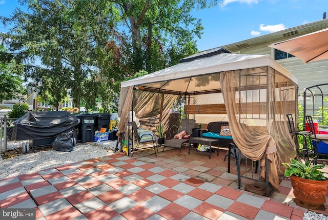 2603 Manall Ave, Pennsauken, NJ 08109 - view of patio / terrace with a gazebo, grilling area, and an outdoor hangout area