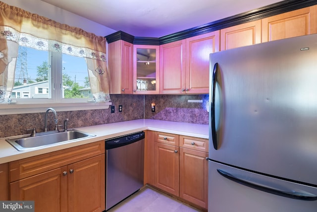 2603 Manall Ave, Pennsauken, NJ 08109 - kitchen with appliances with stainless steel finishes, light countertops, and decorative backsplash