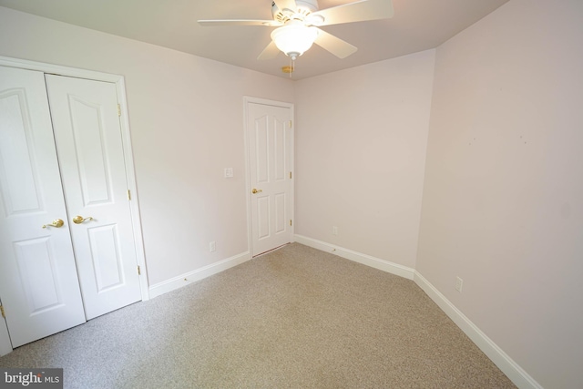 5991 Bell Creek Dr, Salisbury, MD 21801 - unfurnished bedroom with baseboards, light carpet, and ceiling fan