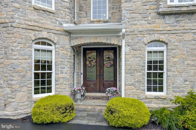 1780 Eliza Way, Mechanicsburg, PA 17050 - entrance to property featuring french doors and stone siding
