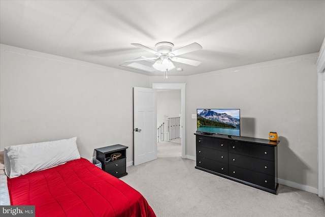 308 Walnut Dr, Fredericksburg, VA 22405 - carpeted bedroom featuring baseboards and a ceiling fan