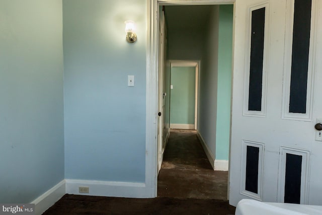 21 E 3rd St, Boyertown, PA 19512 - hallway featuring unfinished concrete flooring and baseboards