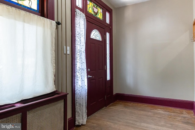 21 E 3rd St, Boyertown, PA 19512 - foyer featuring wood finished floors and baseboards