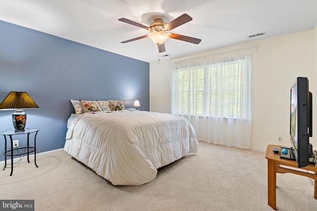 140 Hoile Ln, Huntingtown, MD 20639 - carpeted bedroom with ceiling fan and baseboards