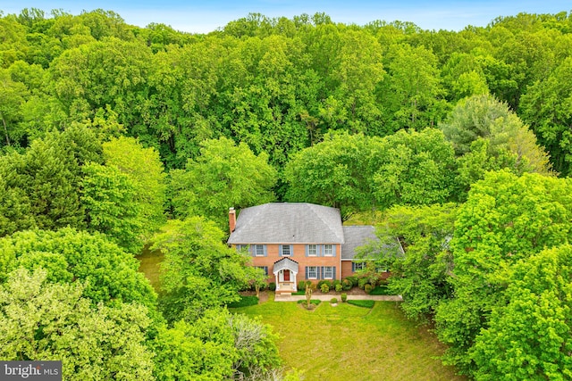 140 Hoile Ln, Huntingtown, MD 20639 - view from above of property with a forest