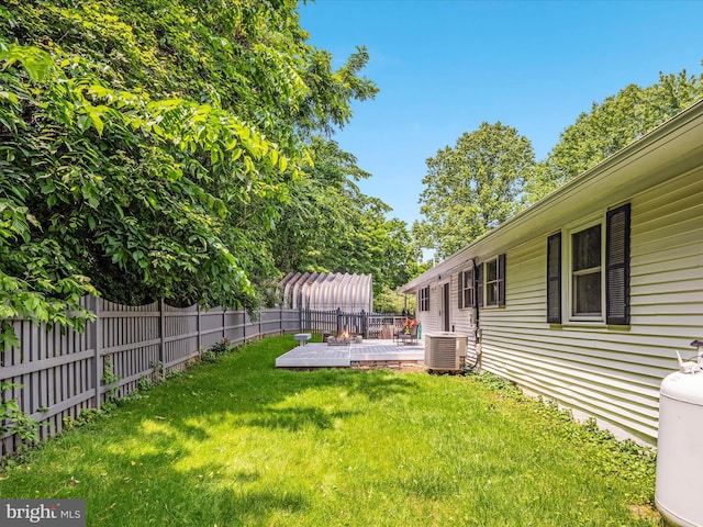 180 Oak Heights Rd, Front Royal, VA 22630 - view of yard with cooling unit and a deck