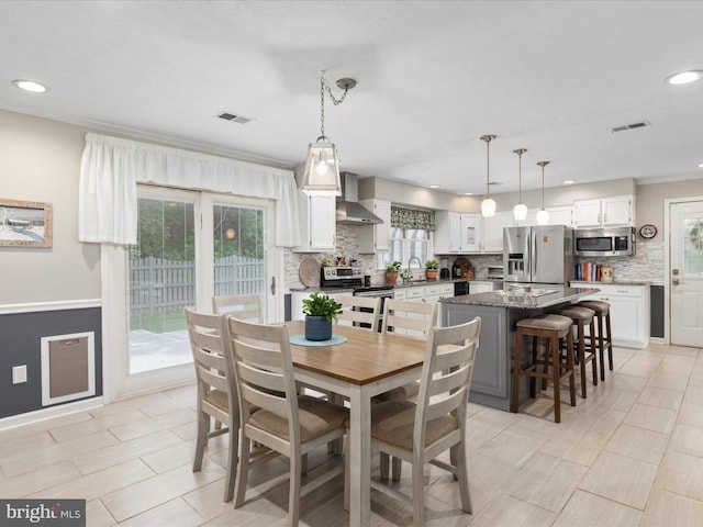180 Oak Heights Rd, Front Royal, VA 22630 - dining space featuring healthy amount of natural light, recessed lighting, and baseboards