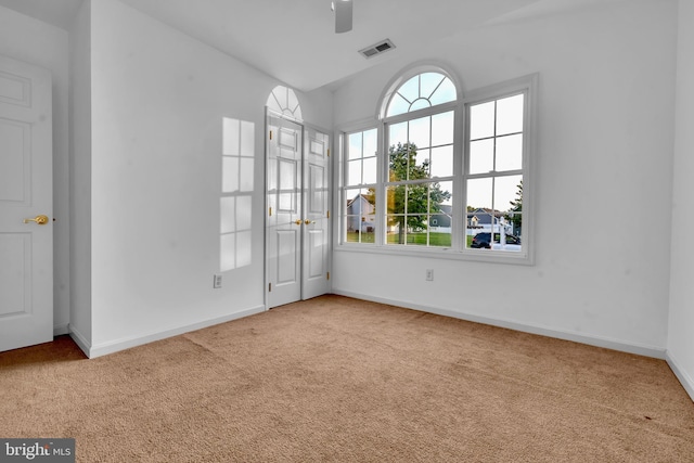 15 Ridgeway Dr, Ridgely, MD 21660 - carpeted spare room featuring baseboards and ceiling fan